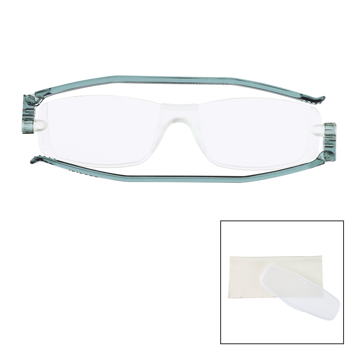 ナンニーニ イタリア製 薄型リーディンググラス コンパクトグラス２＆ くもり止めクロス