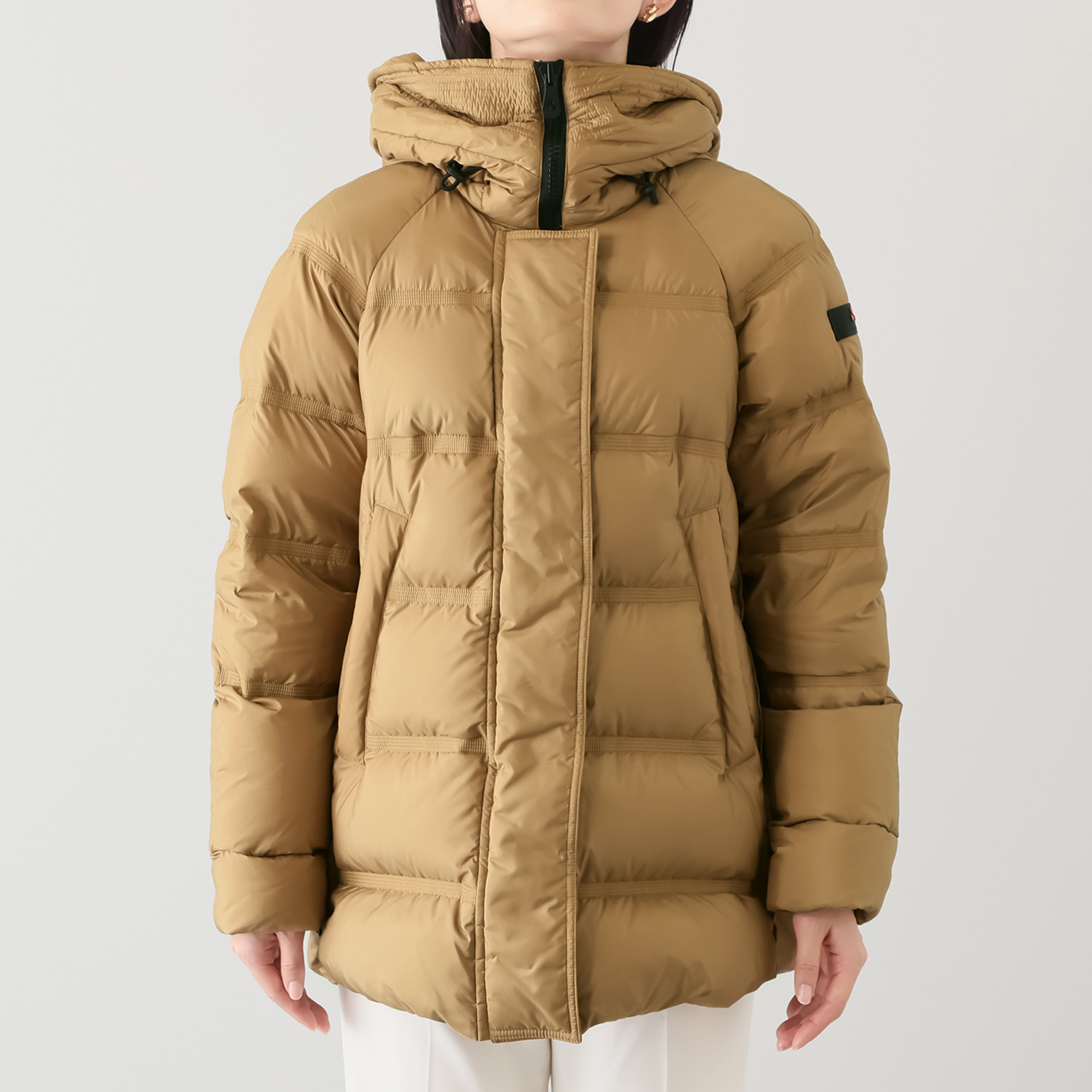 ピューテリー 贅沢フォックスファー付 ミドル丈ダウンコート