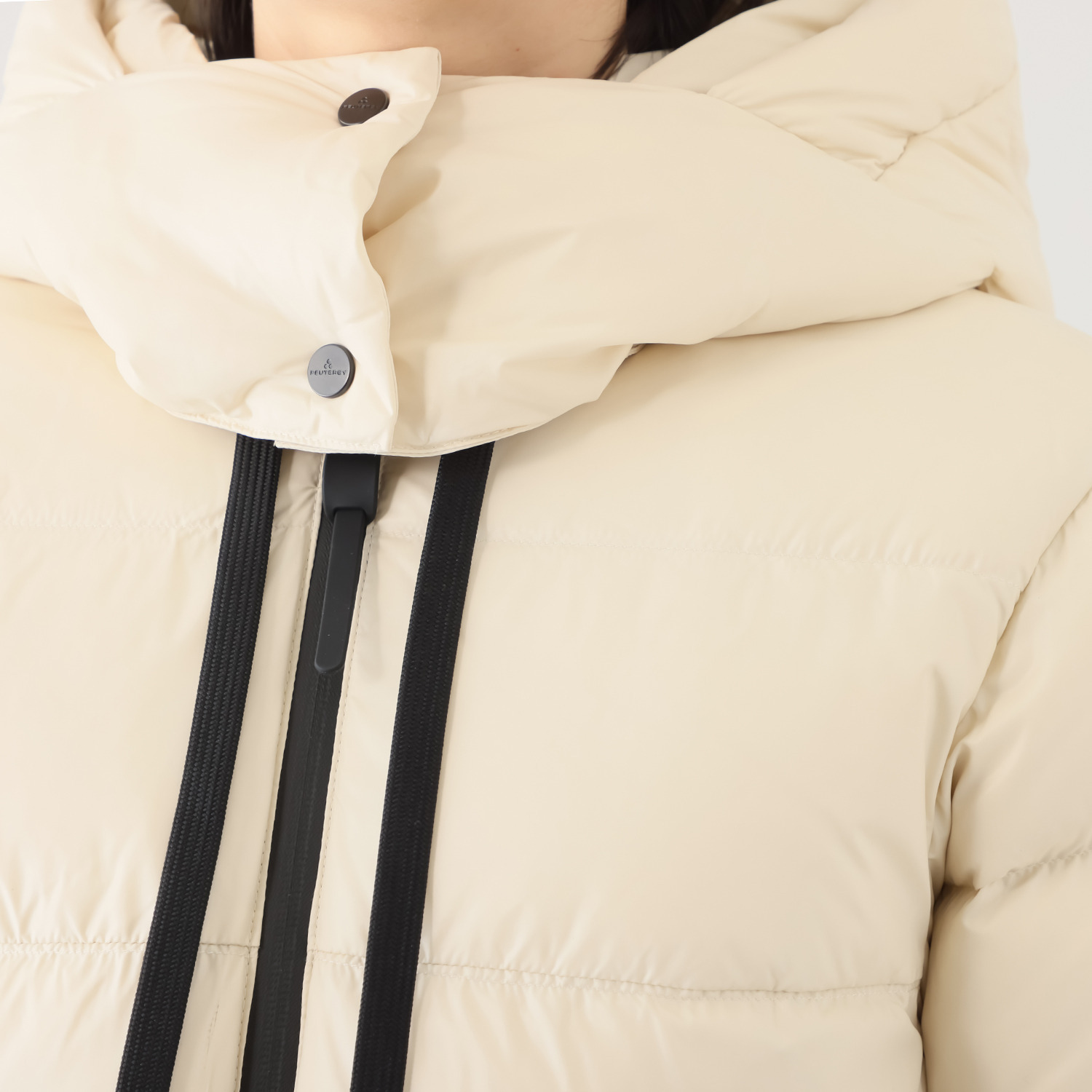 ピューテリー 類を見ない！ ダブルフード ショートダウンジャケット