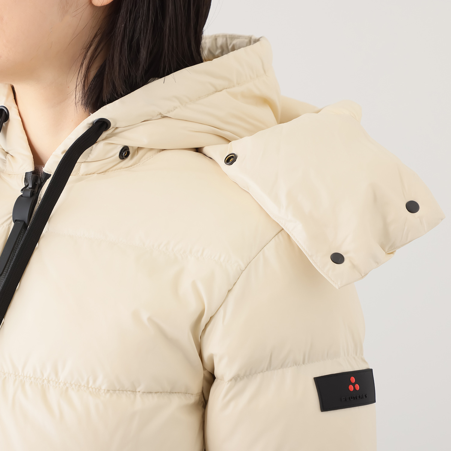 ピューテリー 類を見ない！ ダブルフード ショートダウンジャケット