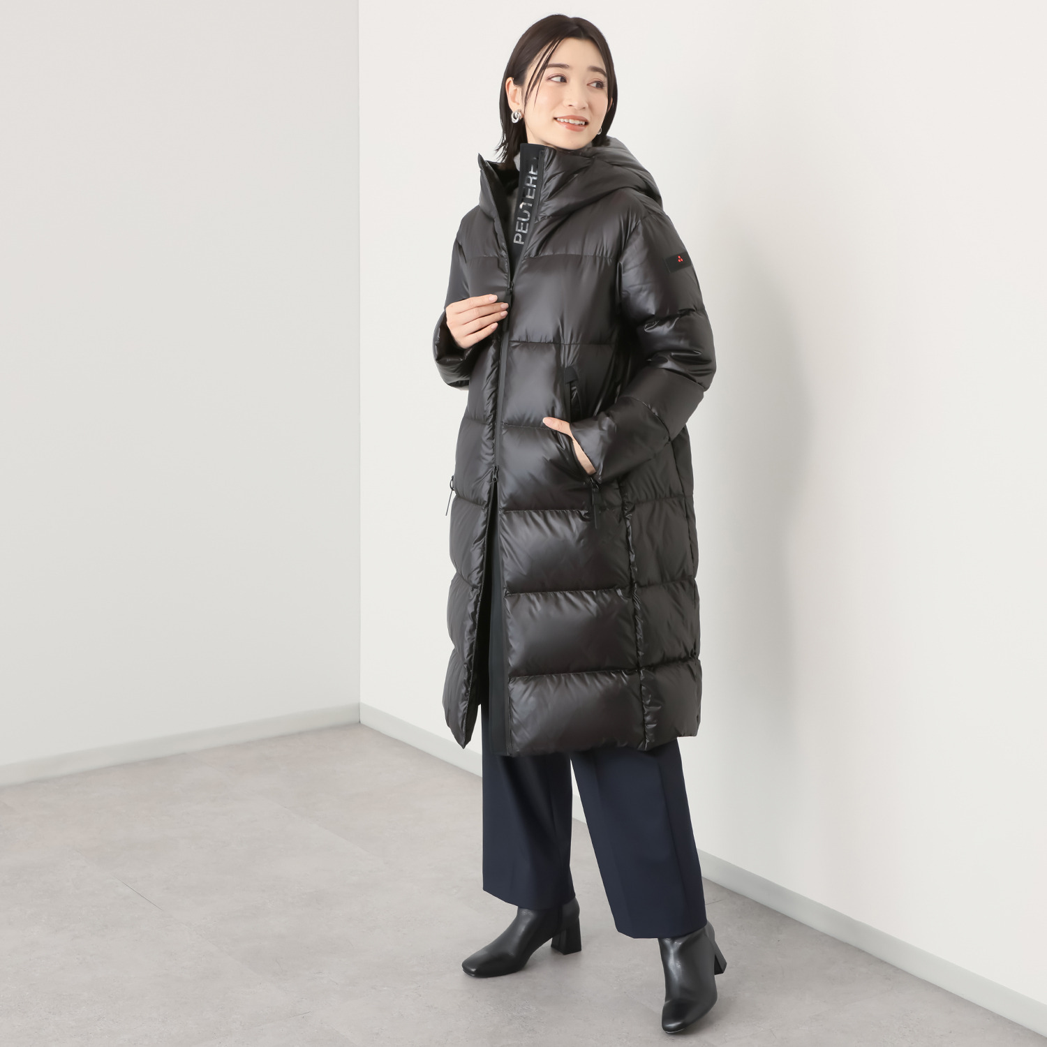 ピューテリー １枚は欲しい！ 使い勝手の良い 上質なゆったり ロングダウンコート