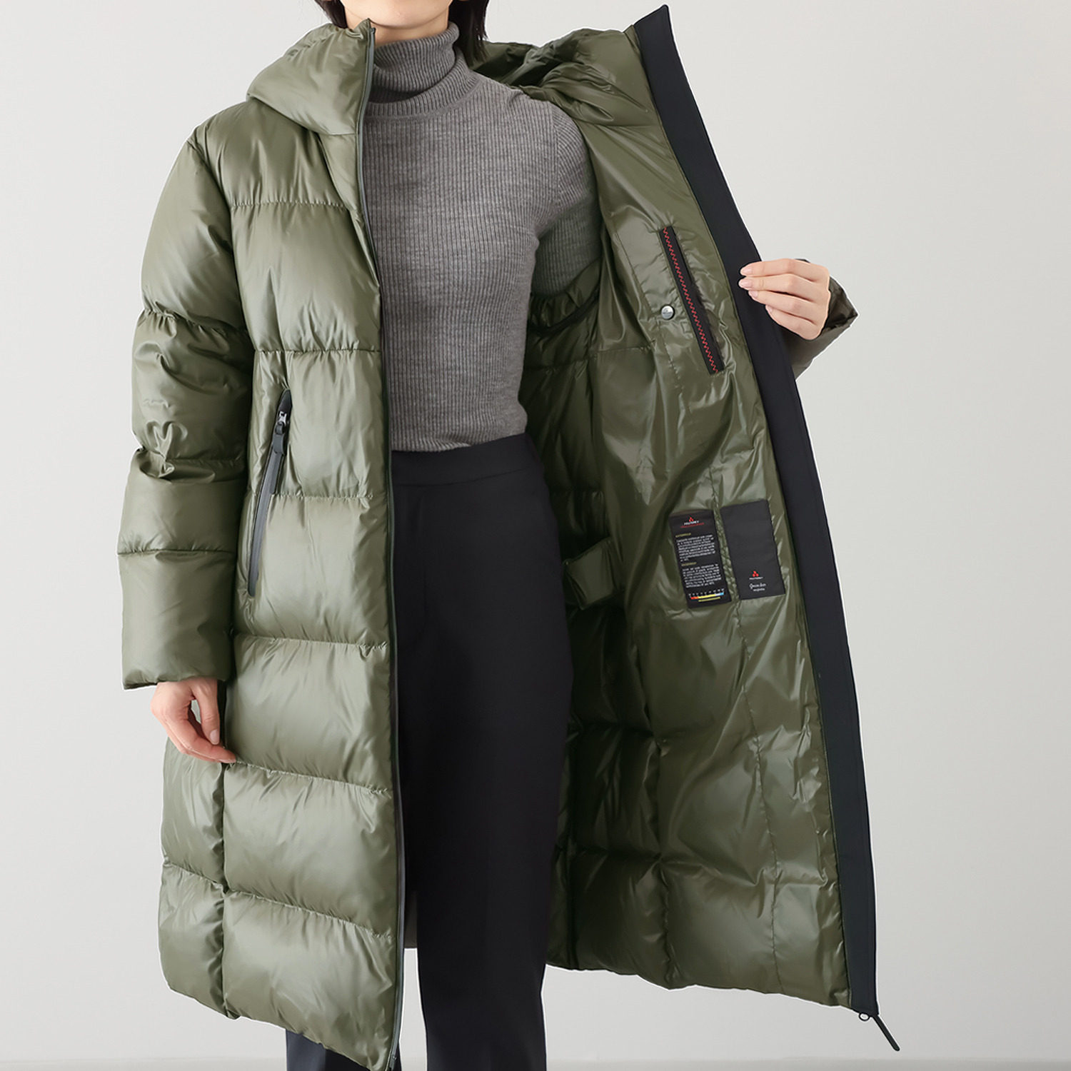 ピューテリー １枚は欲しい！ 使い勝手の良い 上質なゆったり ロングダウンコート