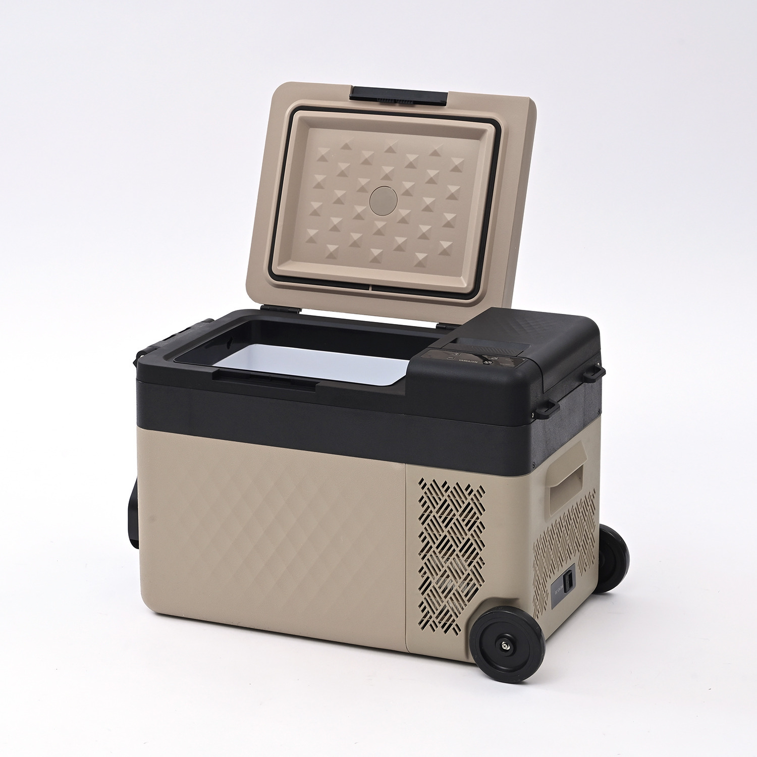 ＹＡＭＡＺＥＮ 食品のまとめ買いに活躍！ お家でも車でも使える キャスター付 ポータブル冷凍冷蔵庫 大容量２５リットル ＜リサイクル回収有り＞