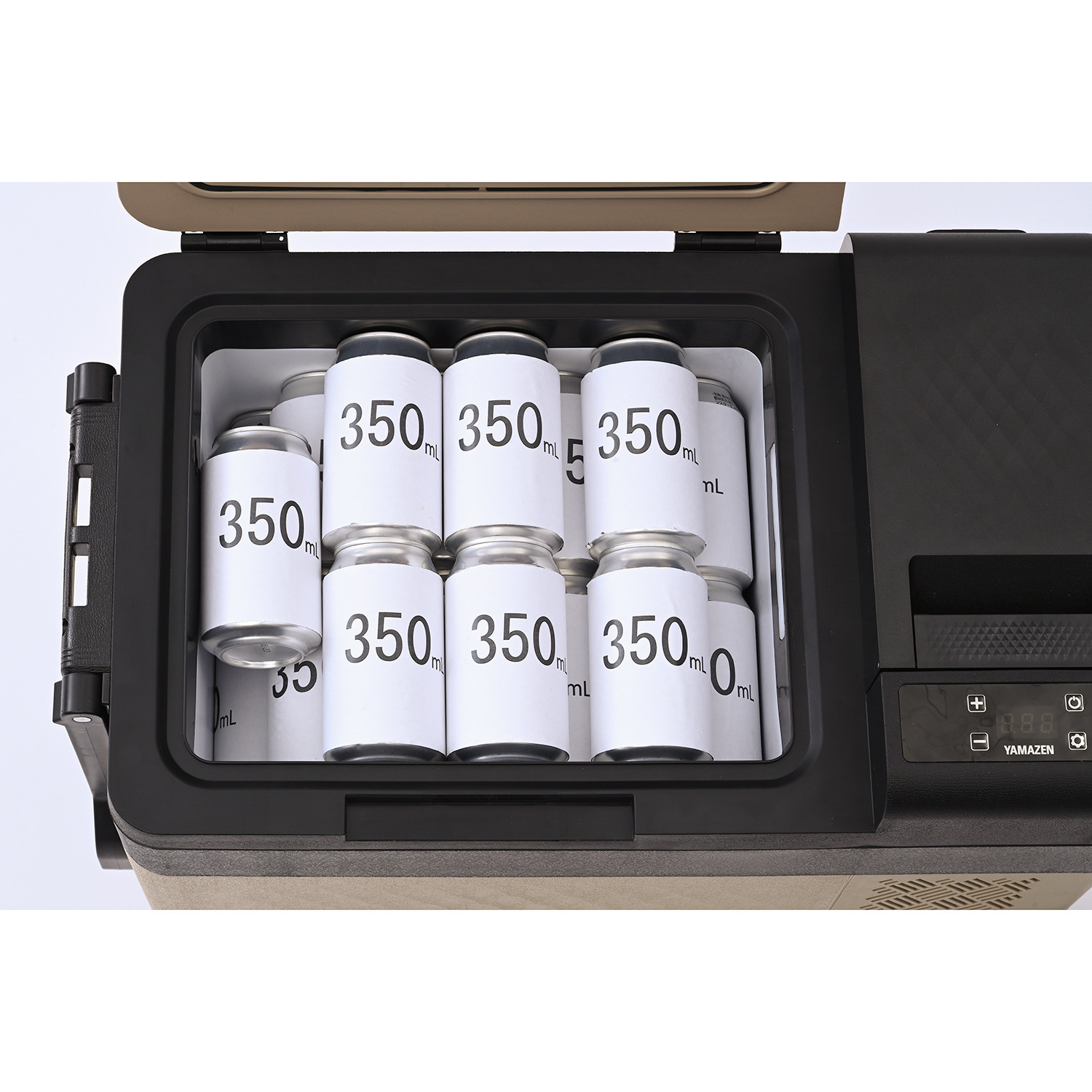 ＹＡＭＡＺＥＮ 食品のまとめ買いに活躍！ お家でも車でも使える キャスター付 ポータブル冷凍冷蔵庫 大容量２５リットル ＜リサイクル回収有り＞