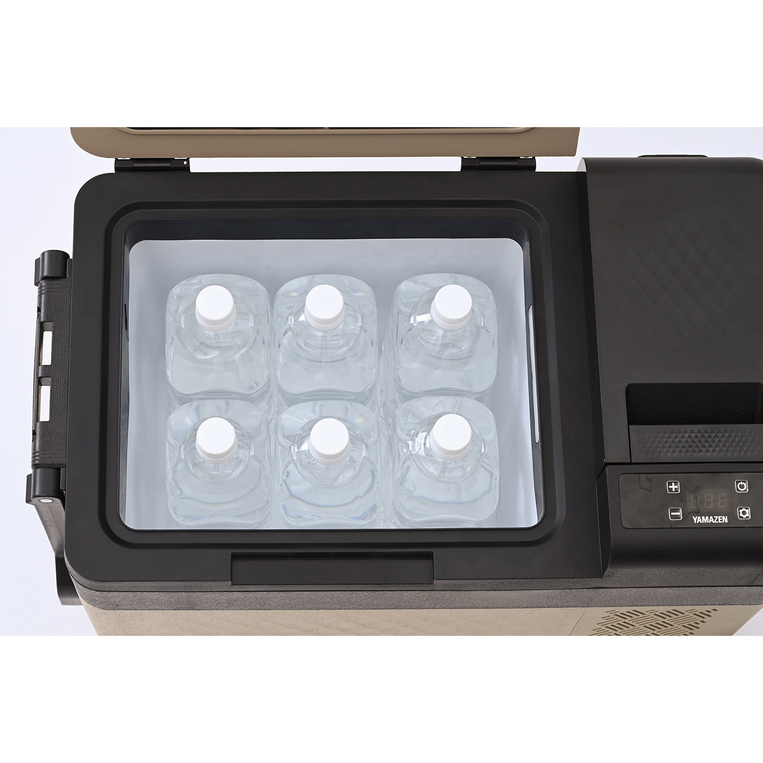 ＹＡＭＡＺＥＮ 食品のまとめ買いに活躍！ お家でも車でも使える キャスター付 ポータブル冷凍冷蔵庫 大容量２５リットル ＜リサイクル回収有り＞