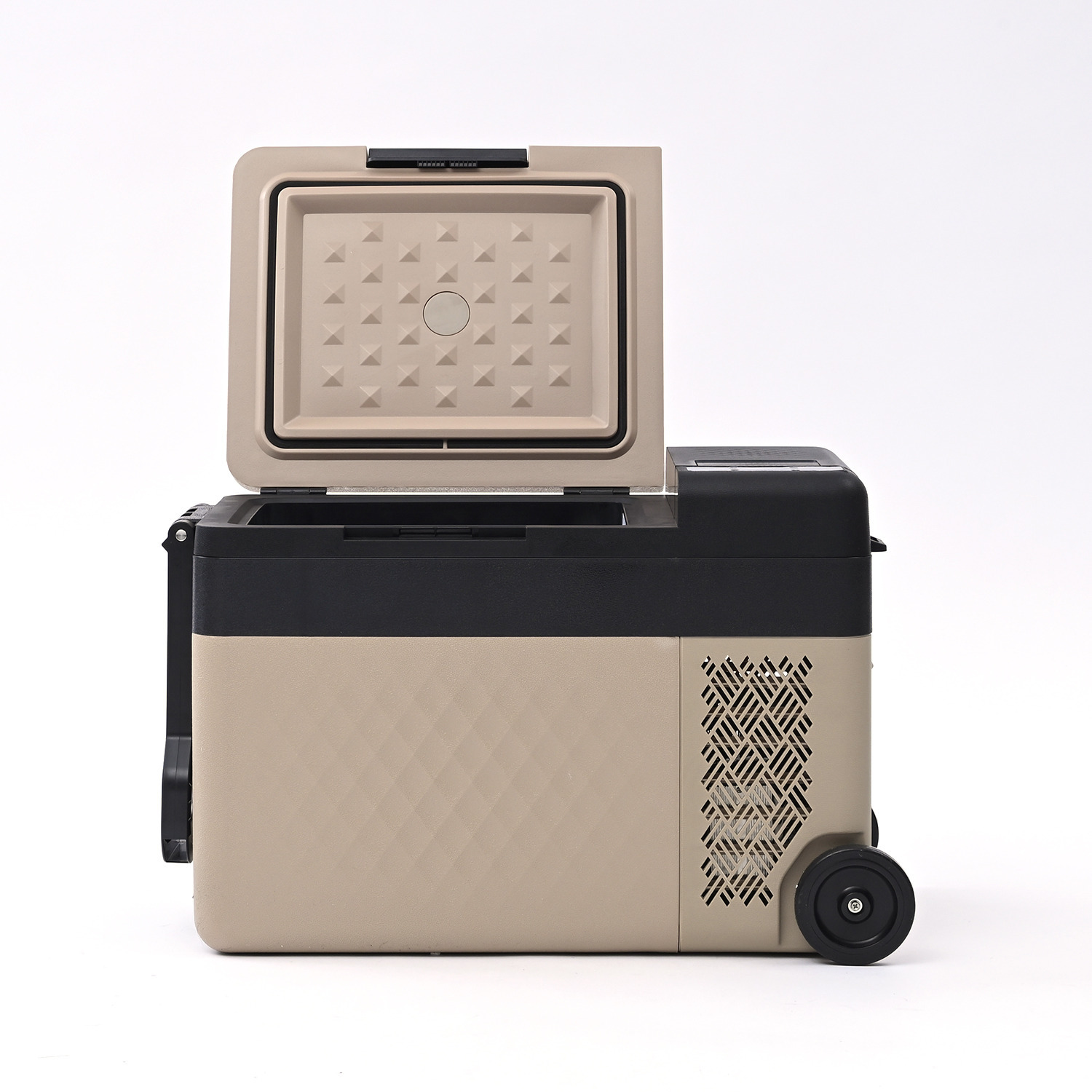 ＹＡＭＡＺＥＮ 食品のまとめ買いに活躍！ お家でも車でも使える キャスター付 ポータブル冷凍冷蔵庫 大容量２５リットル ＜リサイクル回収無し＞