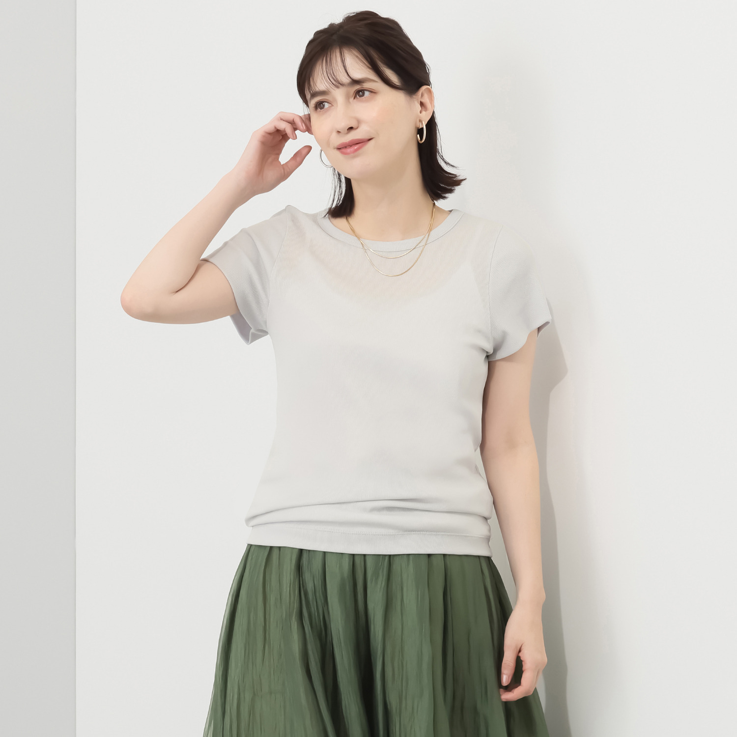 エイガールズ 新感覚！ スーピマコットン１００％ スペシャルシルケット 半袖プルオーバー