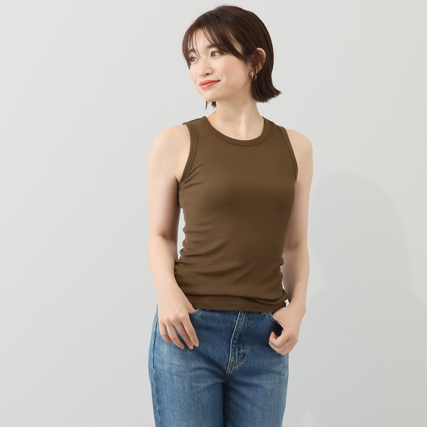 エイガールズ 新感覚！ スーピマコットン１００％ スペシャルシルケット タンクトップ