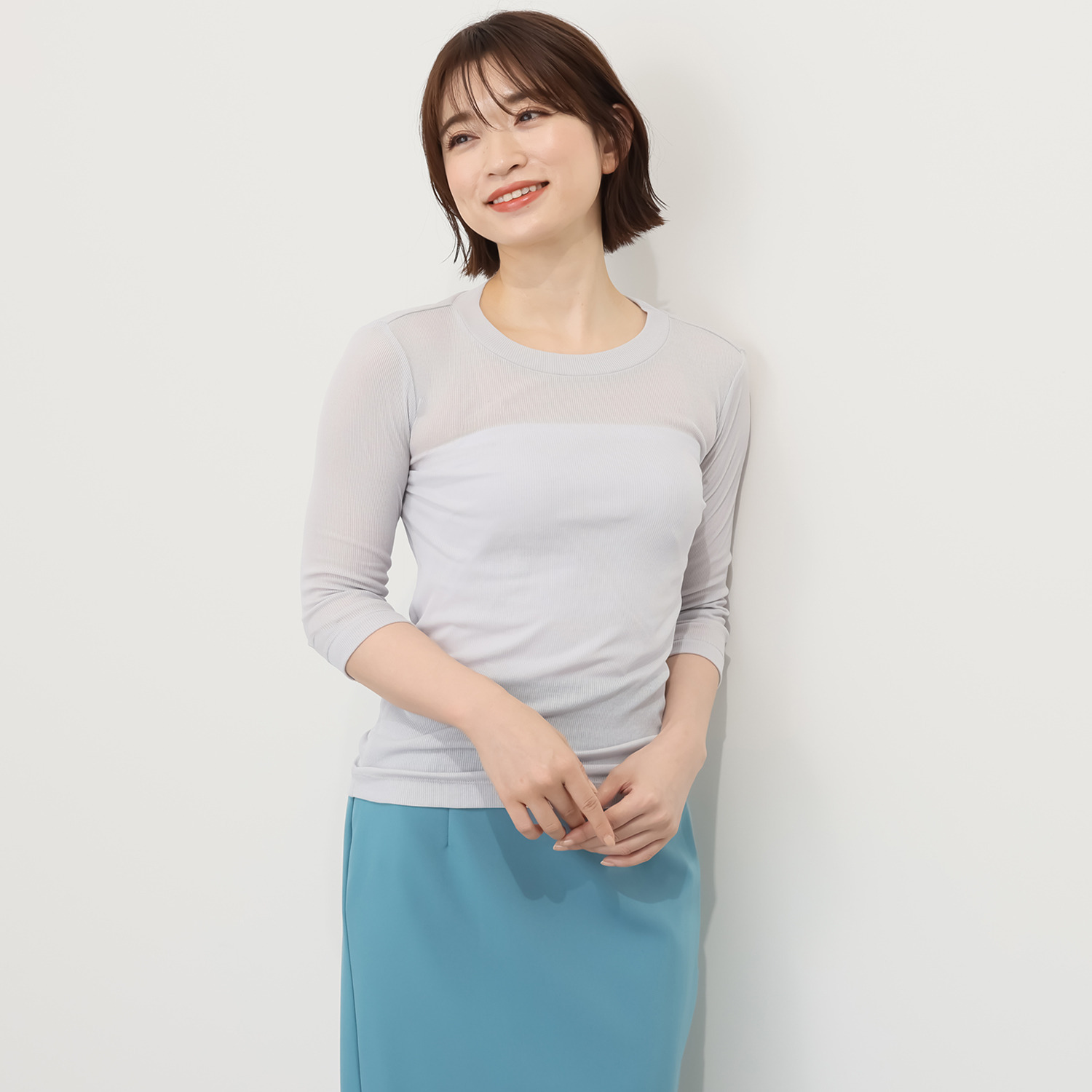 エイガールズ 新感覚！ スーピマコットン１００％ スペシャルシルケット 七分袖プルオーバー