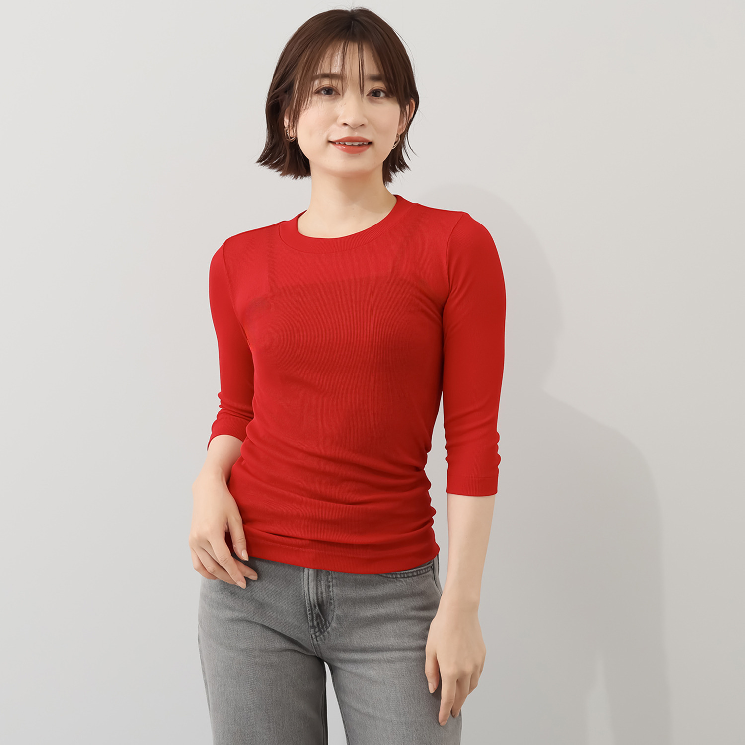 エイガールズ 新感覚！ スーピマコットン１００％ スペシャルシルケット 七分袖プルオーバー