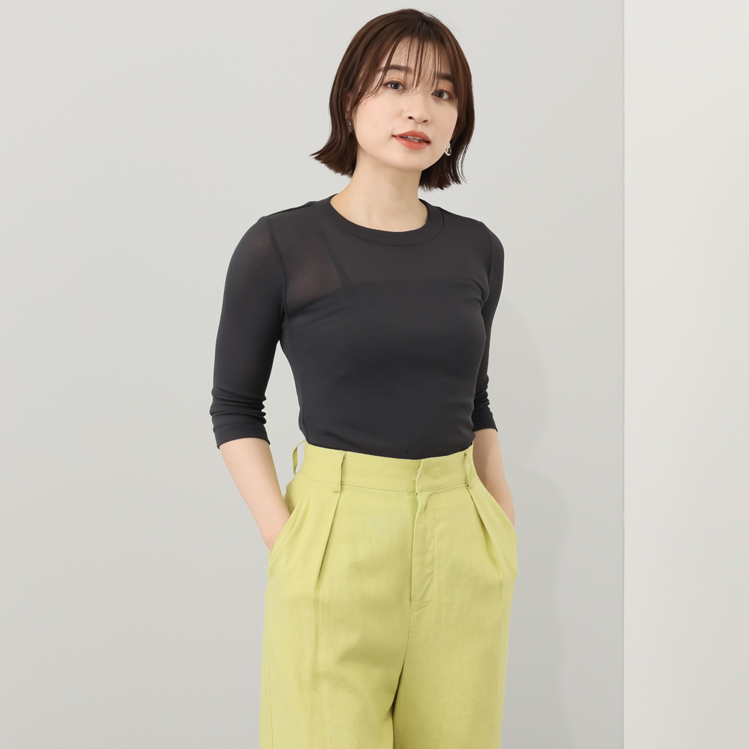 エイガールズ 新感覚！ スーピマコットン１００％ スペシャルシルケット 七分袖プルオーバー