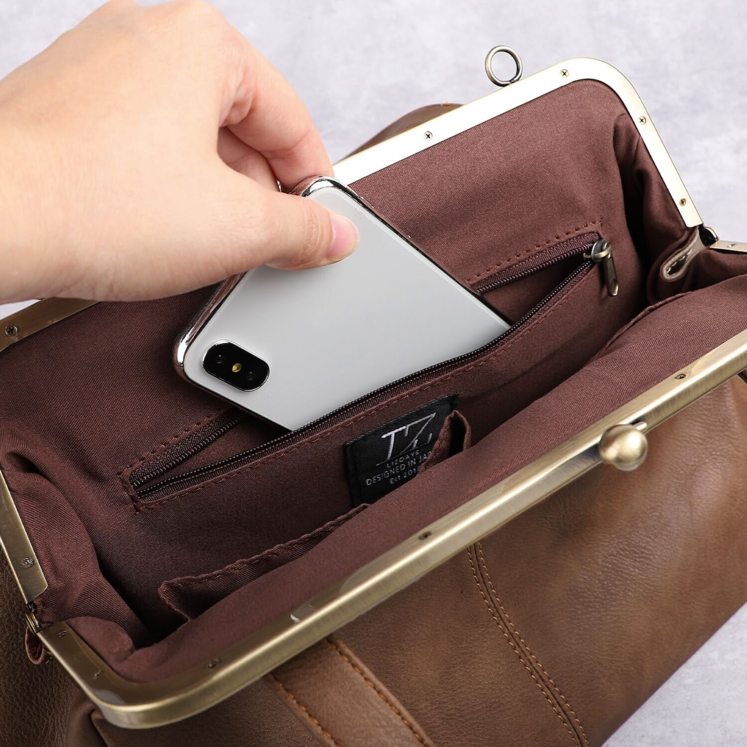 リズデイズ がま口 ２ウェイ ショルダーバッグ