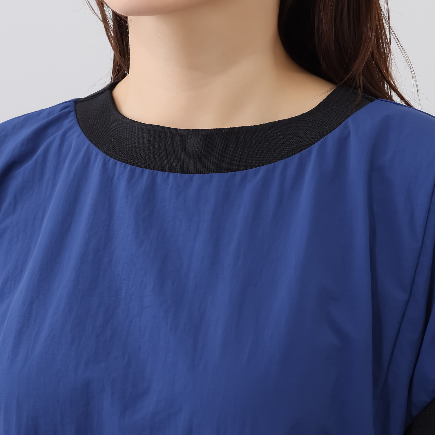 コモエリークローゼット 接触冷感 リブテク コクーンシルエット ワンピース