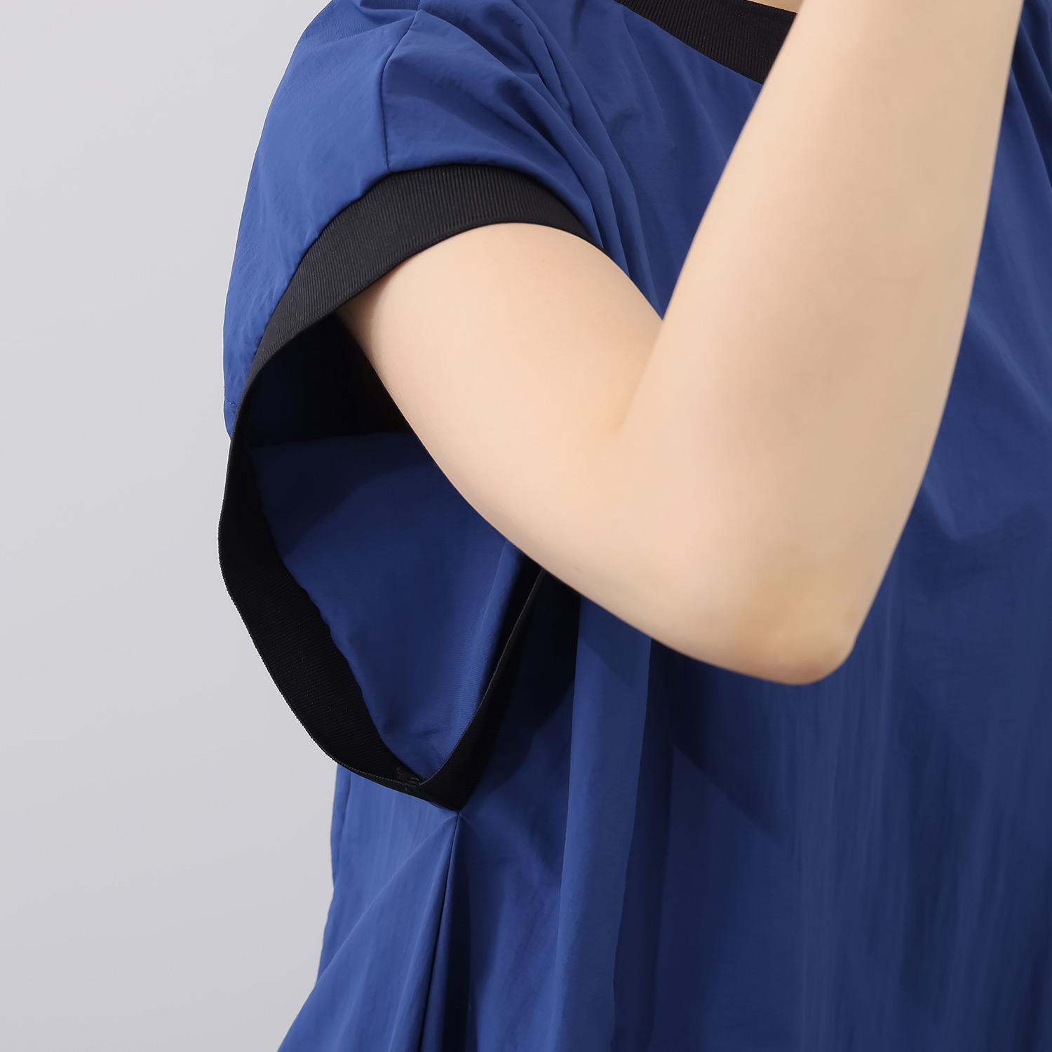 コモエリークローゼット 接触冷感 リブテク コクーンシルエット ワンピース