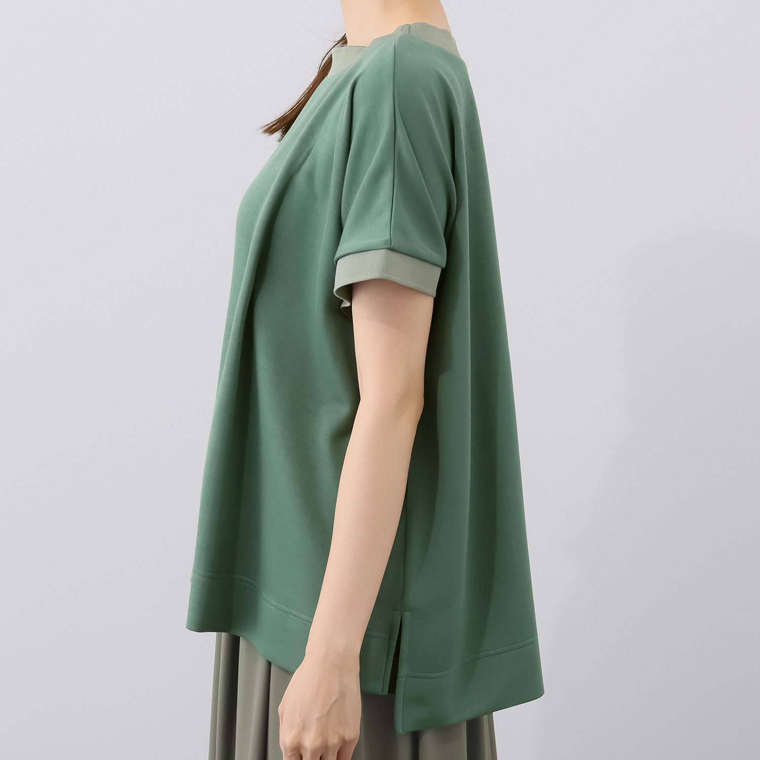 コモエリークローゼット リブテクスリーブ プルオーバー