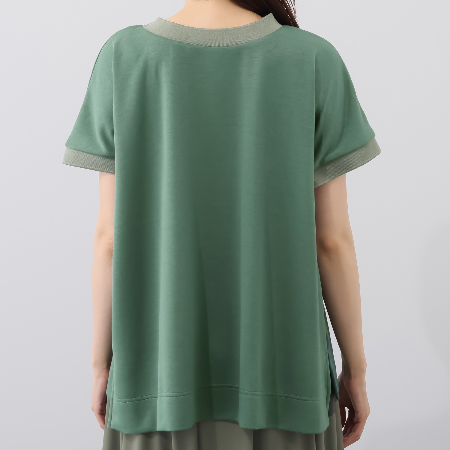 コモエリークローゼット リブテクスリーブ プルオーバー