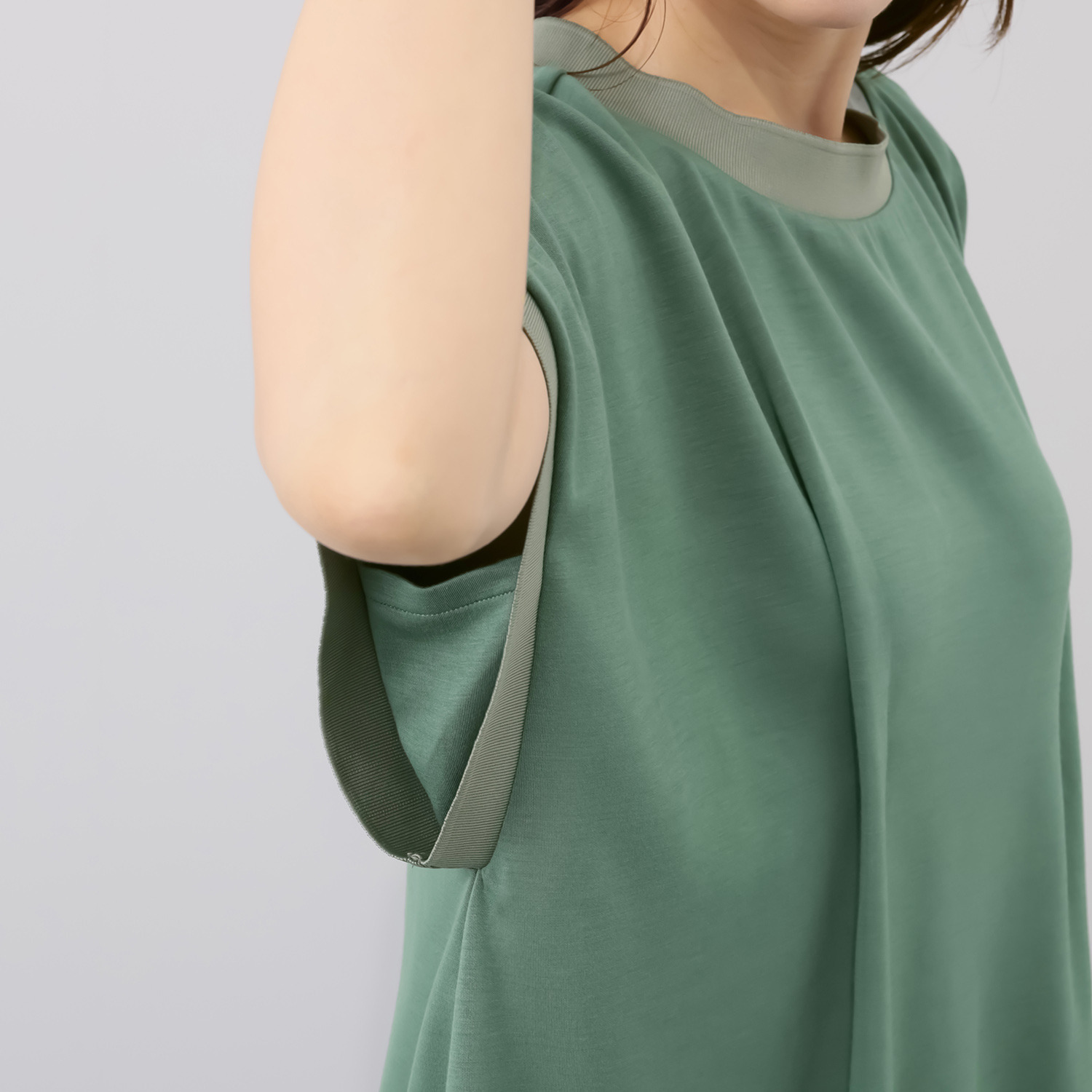 コモエリークローゼット リブテクスリーブ プルオーバー