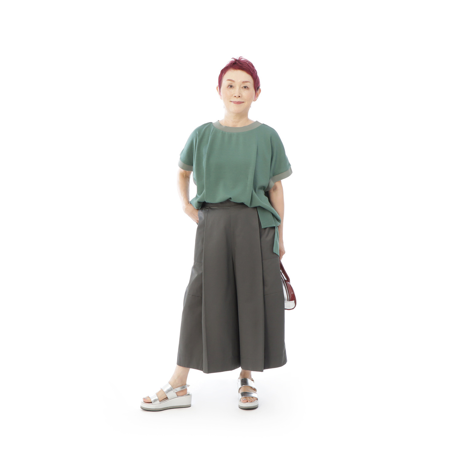 コモエリークローゼット リブテクスリーブ プルオーバー