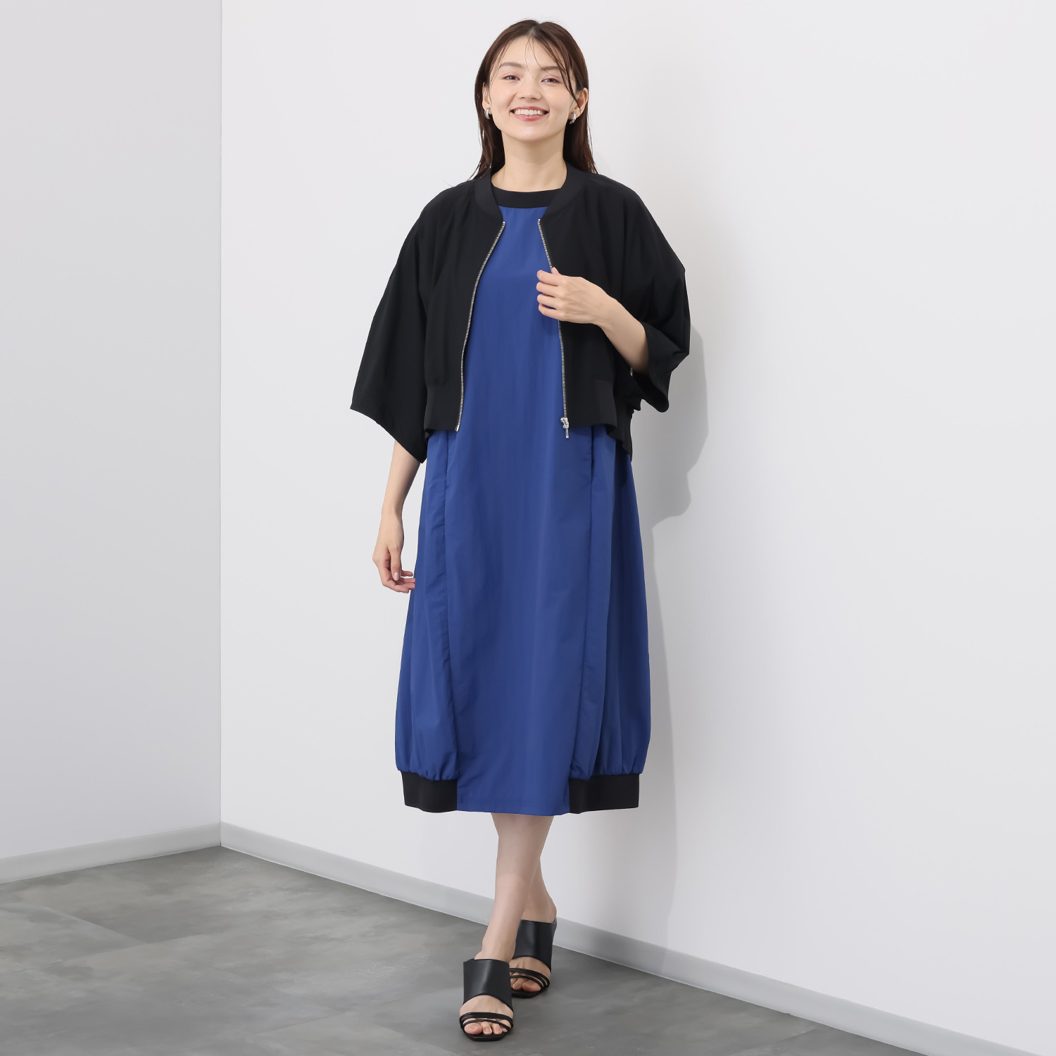 コモエリークローゼット 接触冷感 ゆるスリーブ 羽織りブルゾン