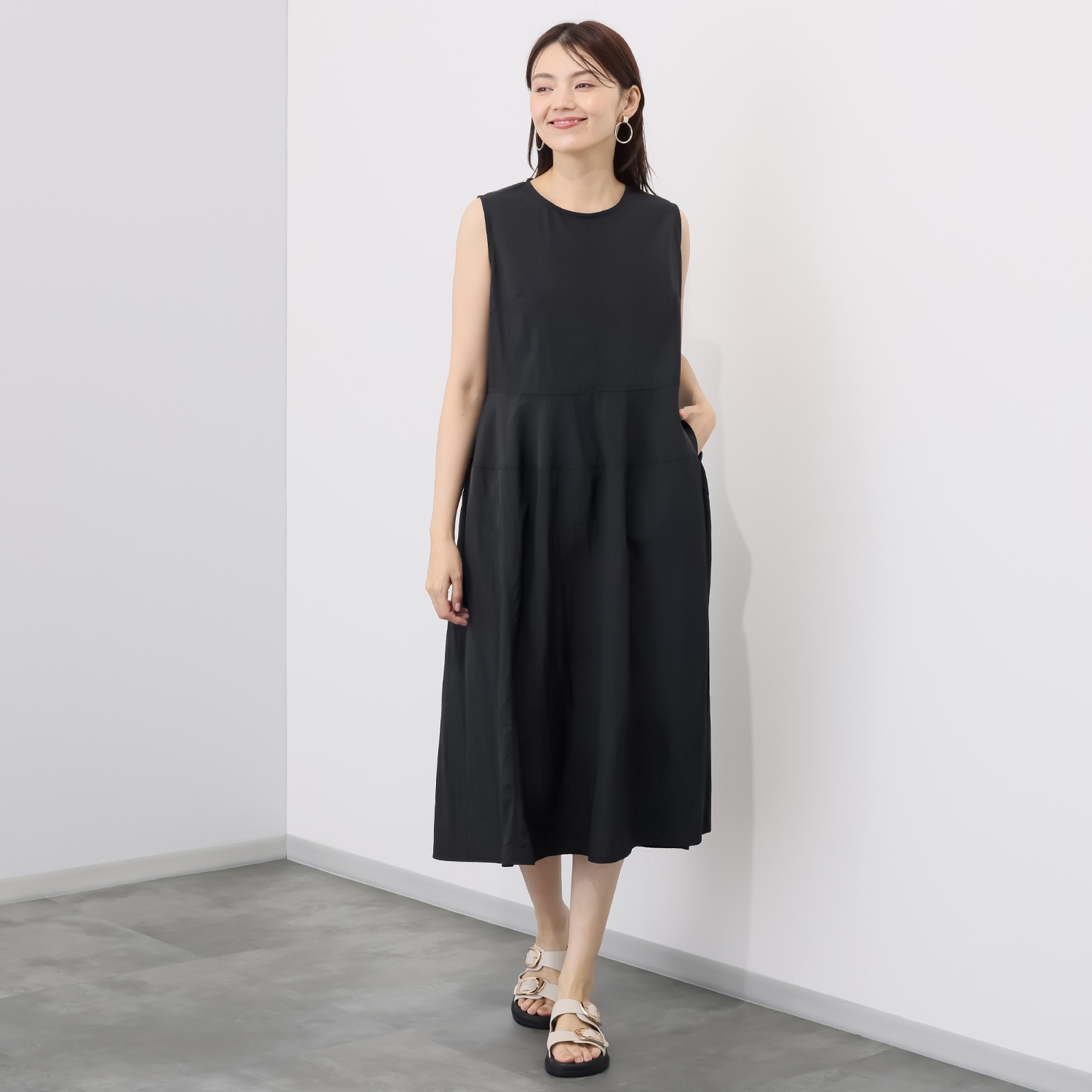 コモエリークローゼット 接触冷感 ランダムボリューム ワンピース