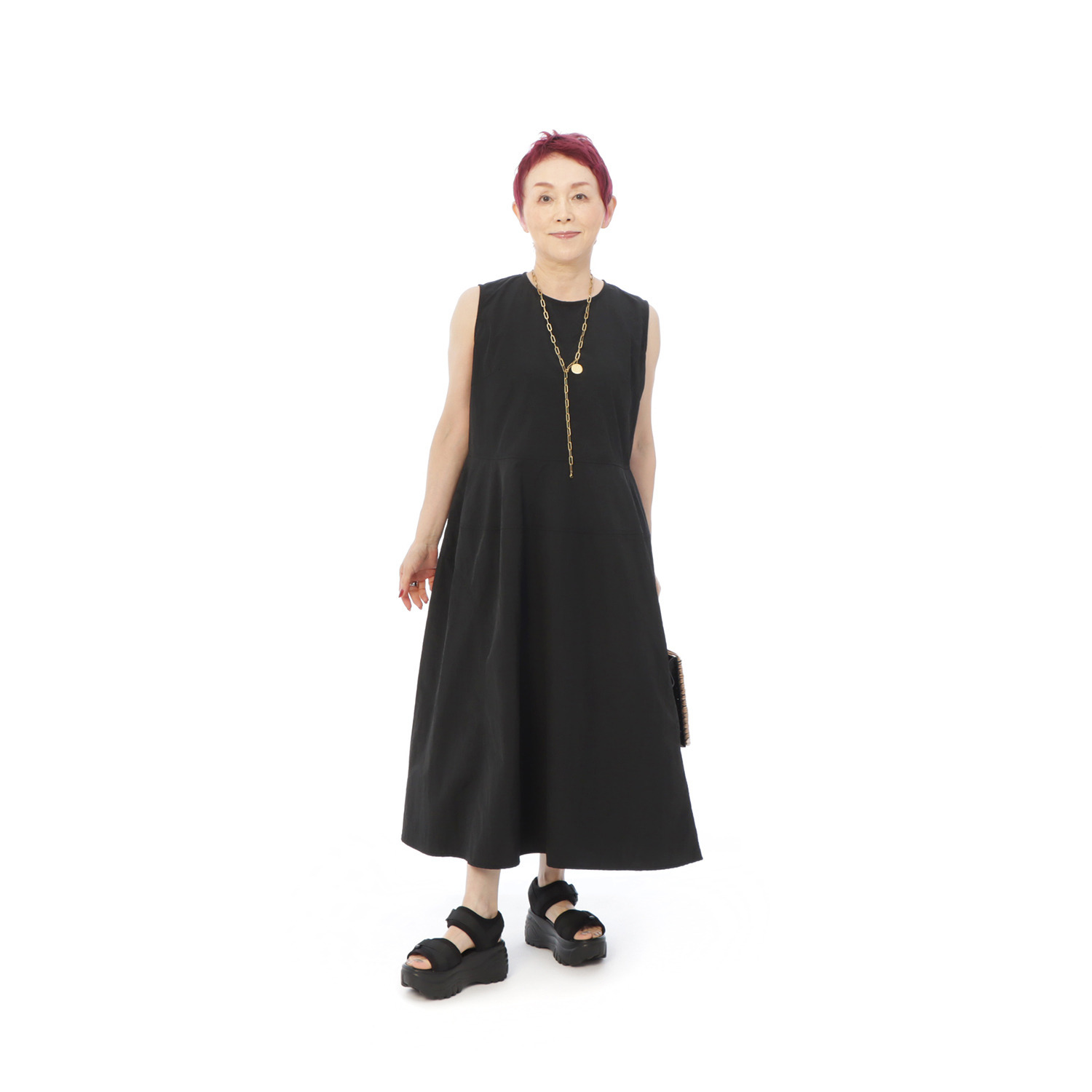 コモエリークローゼット 接触冷感 ランダムボリューム ワンピース