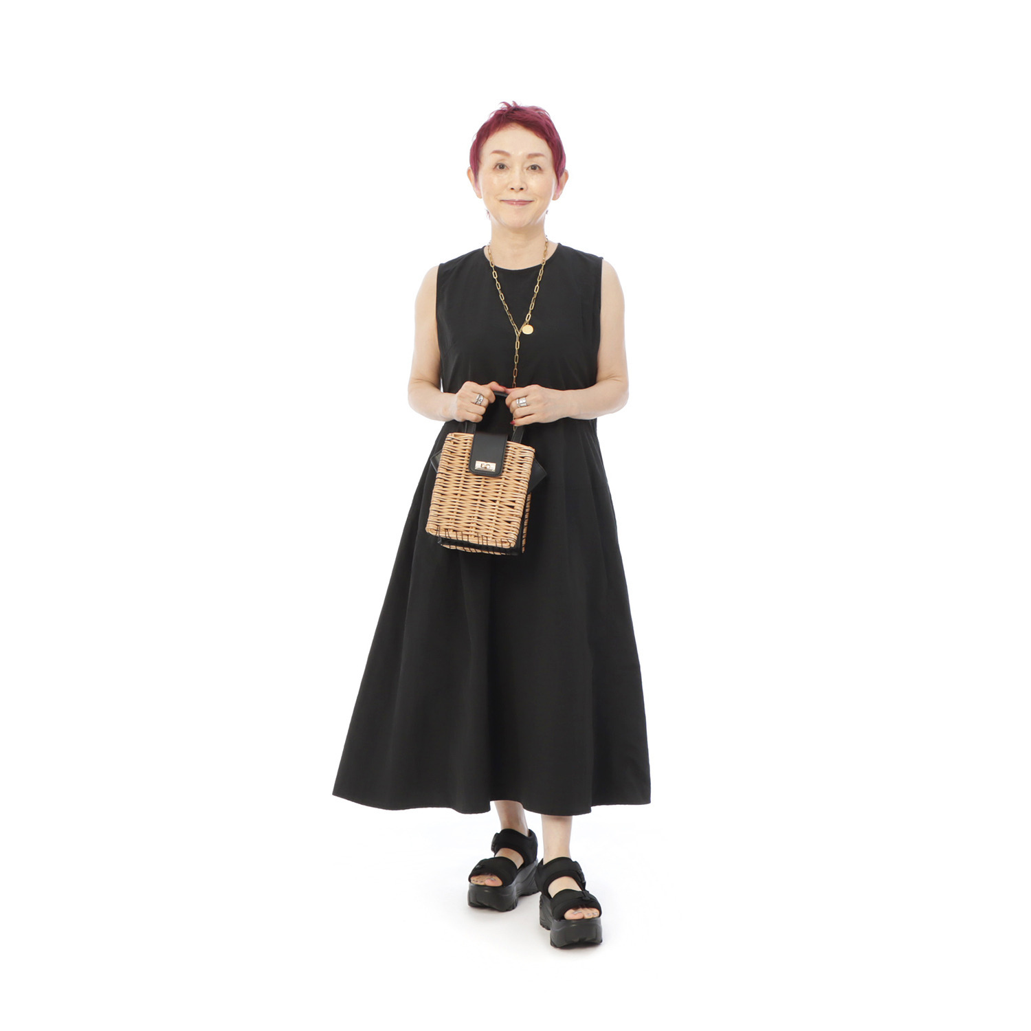 コモエリークローゼット 接触冷感 ランダムボリューム ワンピース