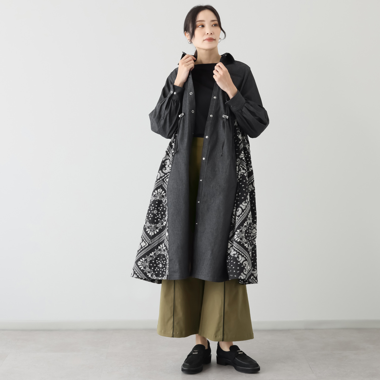 オジョウ アメリカントラッドな シャツドレスワンピース