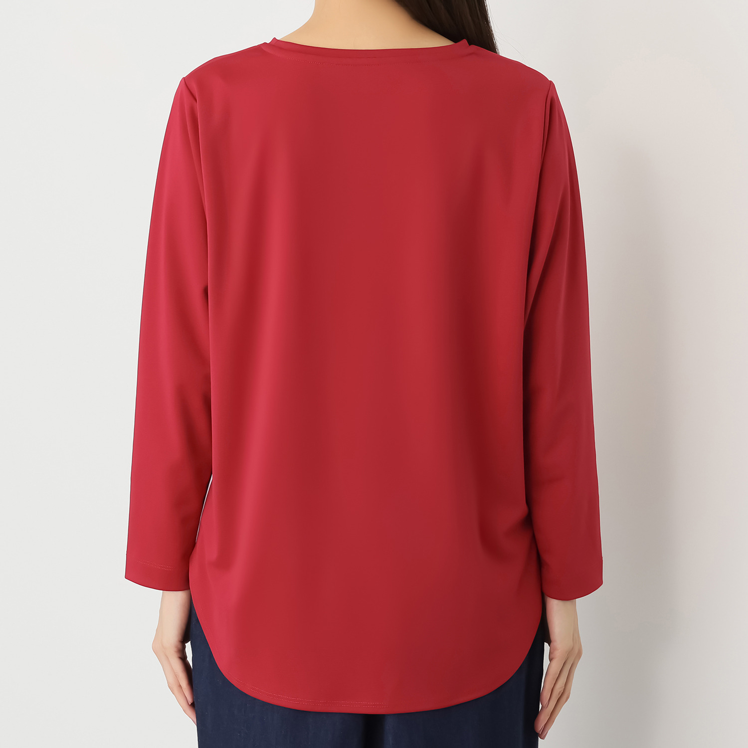 オン　ザ　エッジ サラッと肌心地抜群 フロッキー＆ラインテープ さりげなおしゃれ 長袖ロゴプルオーバー