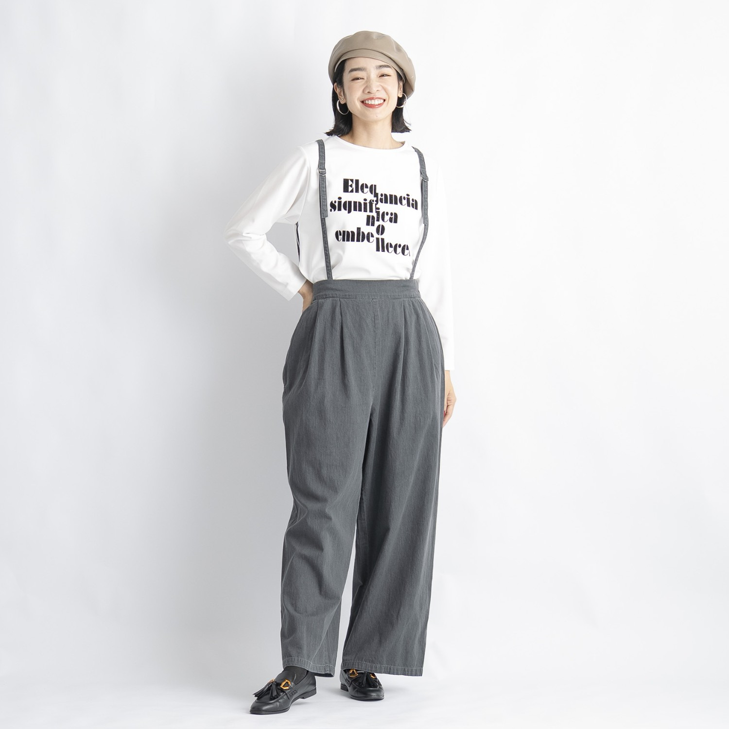 オン　ザ　エッジ サラッと肌心地抜群 フロッキー＆ラインテープ さりげなおしゃれ 長袖ロゴプルオーバー