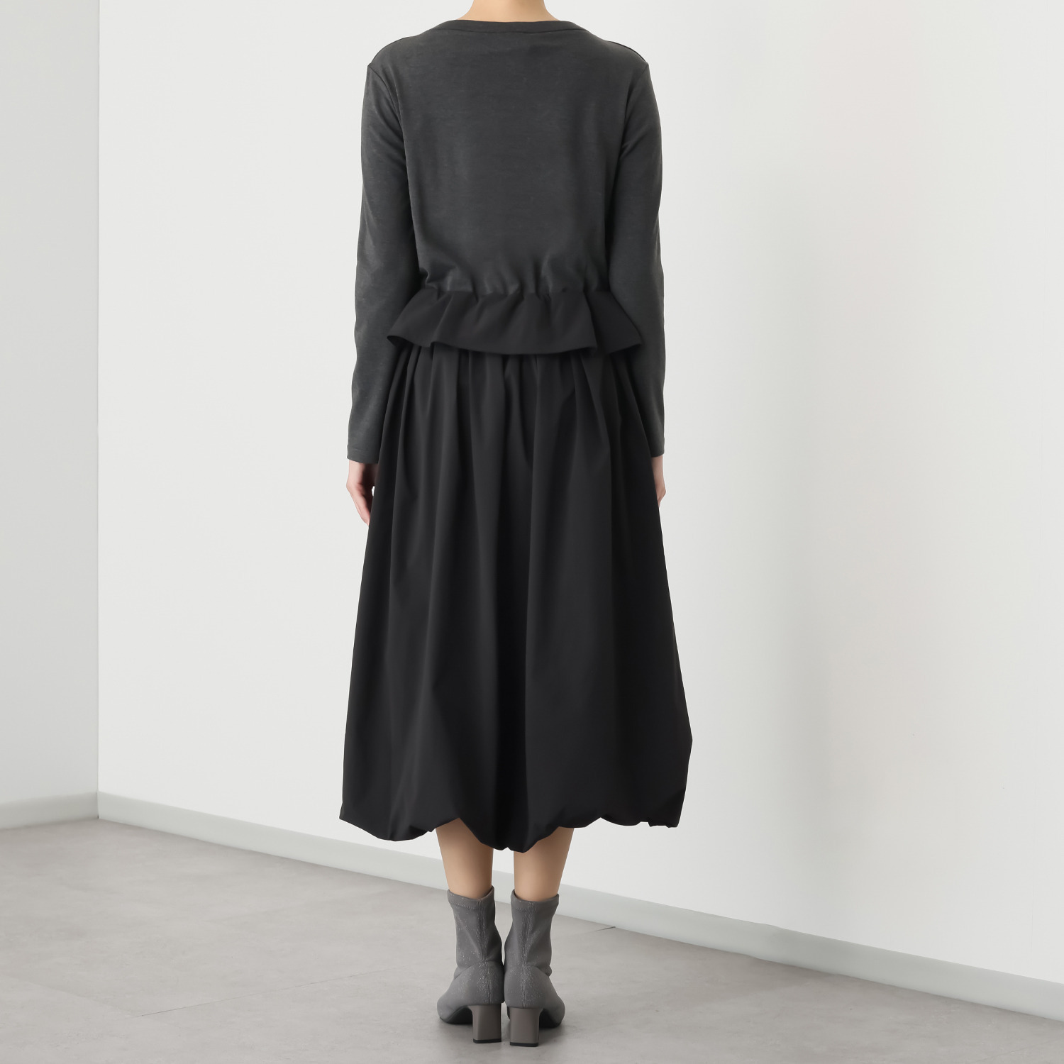 キリ　エ　キリ 異素材ドッキング ワンピース