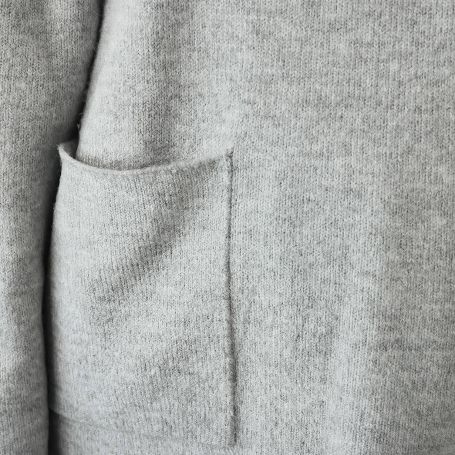 シャビージェンティール ストレッチヤーン 無縫製 ポケットアクセント チュニックプルオーバー