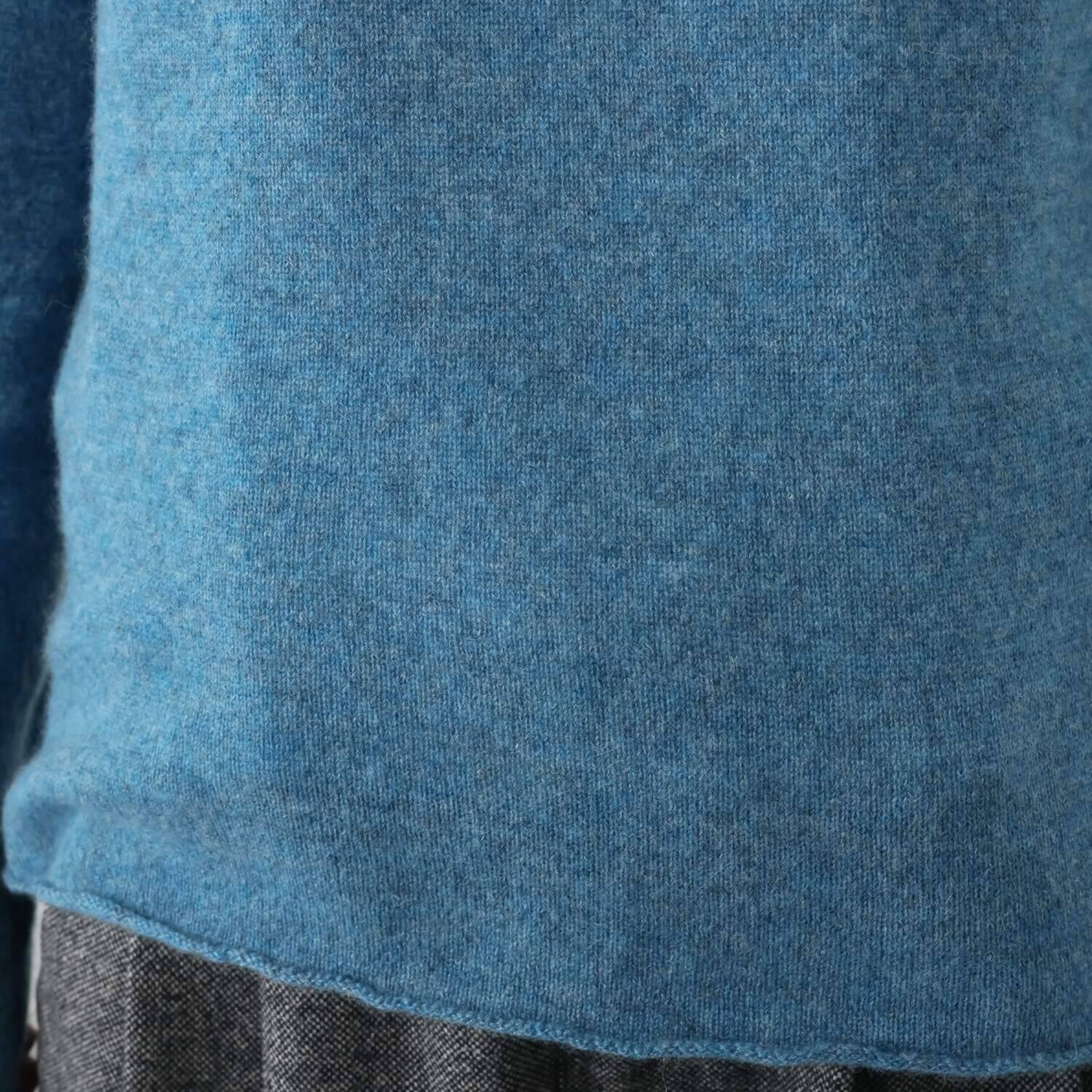 シャビージェンティール カシミヤ１００％ 無縫製 ラグランスリーブ ガーゼ調プルオーバー