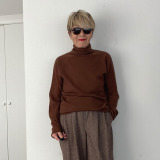 シャビージェンティール カシミヤ１００％ 無縫製 ラグランスリーブ ガーゼ調プルオーバー