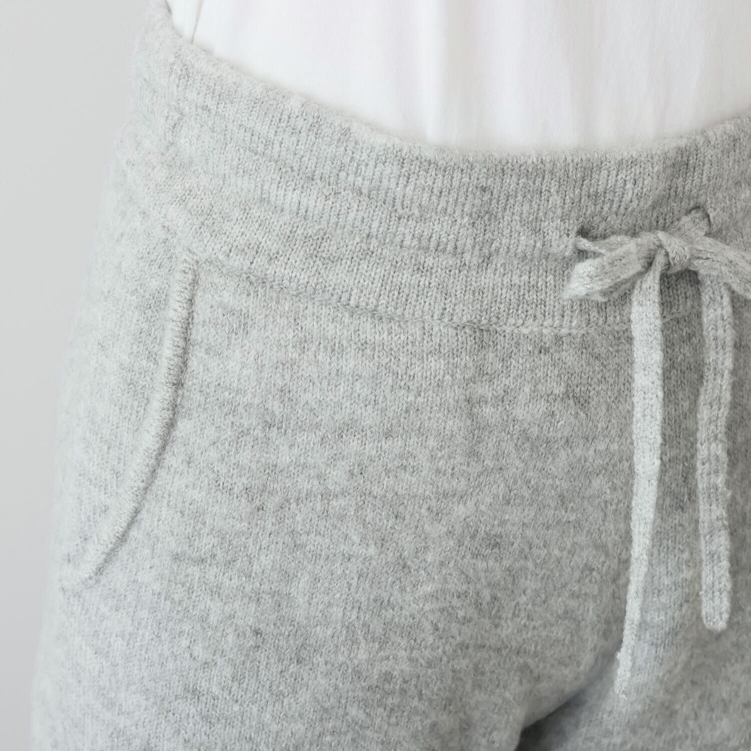 シャビージェンティール ストレッチヤーン 無縫製 テーパードシルエット プルオンパンツ