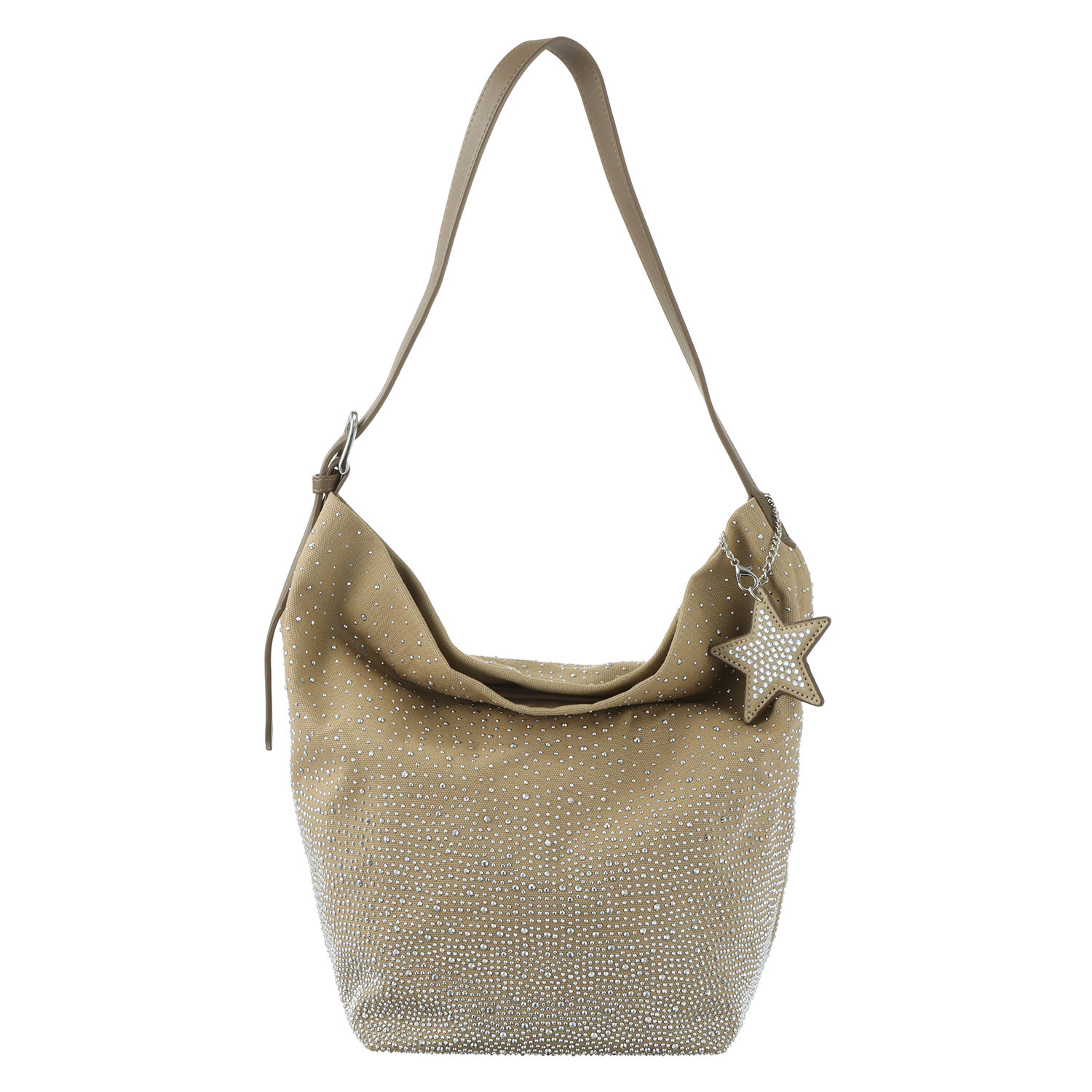 グッシオイタリー 星形チャーム付 グラデーション ラインストーン トートバッグ