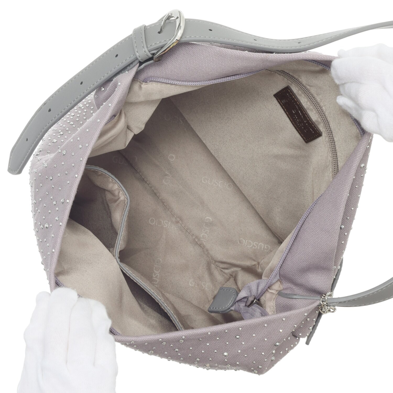 グッシオイタリー 星形チャーム付 グラデーション ラインストーン トートバッグ