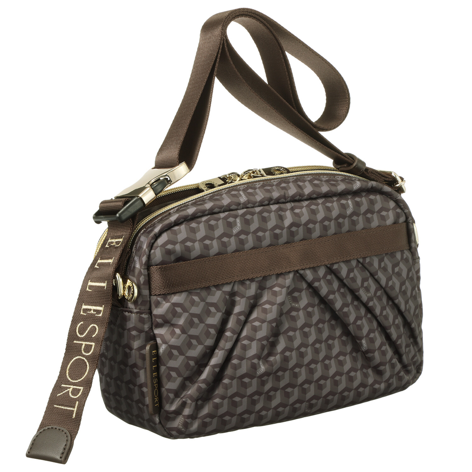 ＥＬＬＥ　ＳＰＯＲＴ はっ水 お財布機能付 軽量ショルダーバッグ