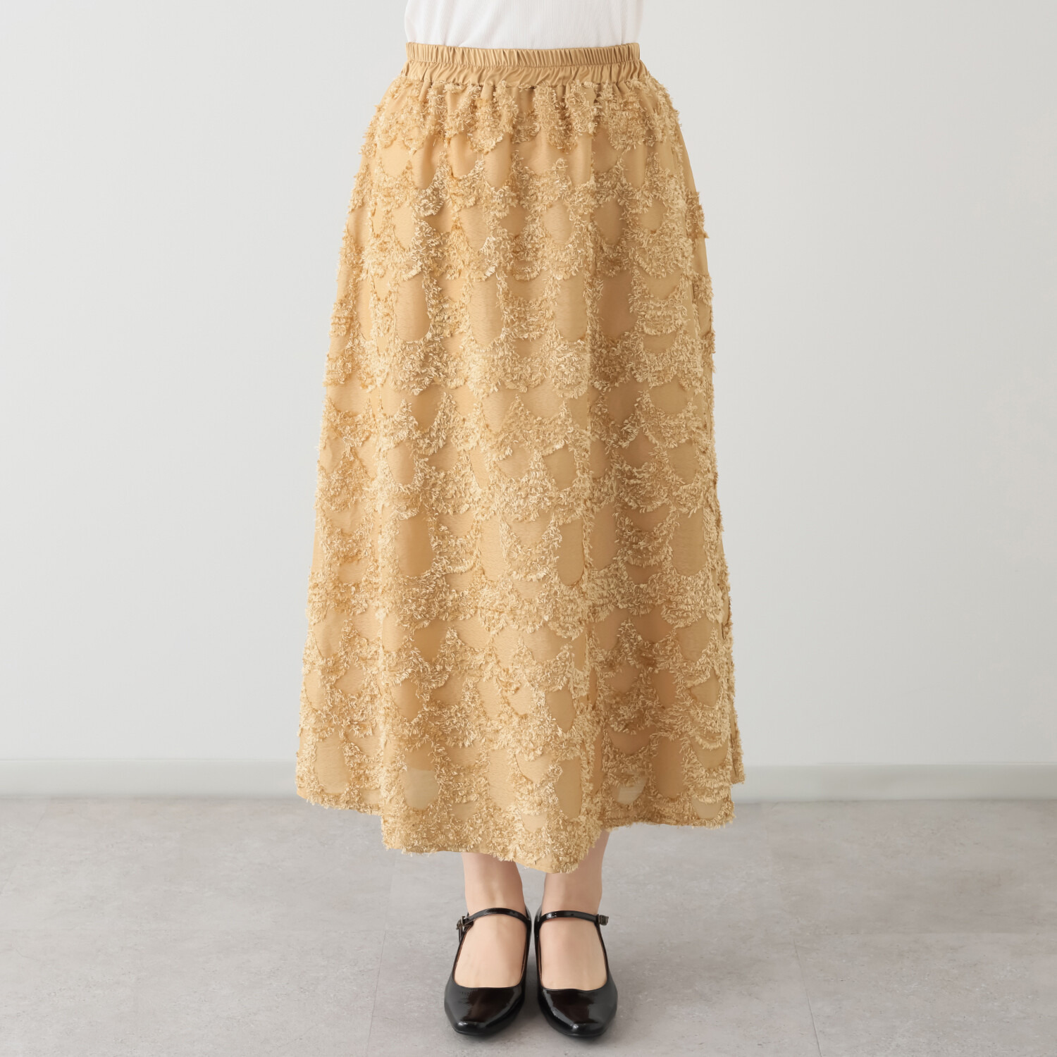 フーア ジャガード ギャザースカート