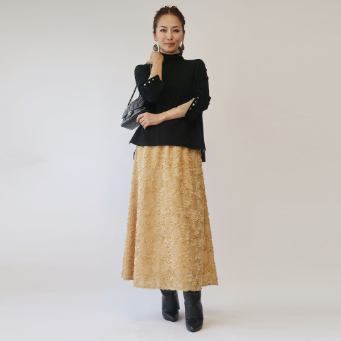 フーア ジャガード ギャザースカート フーア ジャガード ギャザースカート