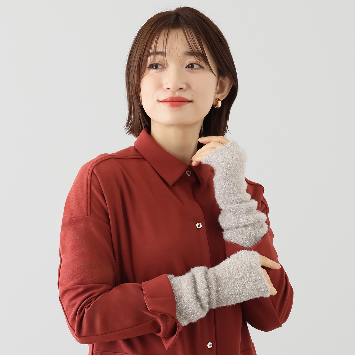 フーア ブリリアントラメ ニットアームカバー