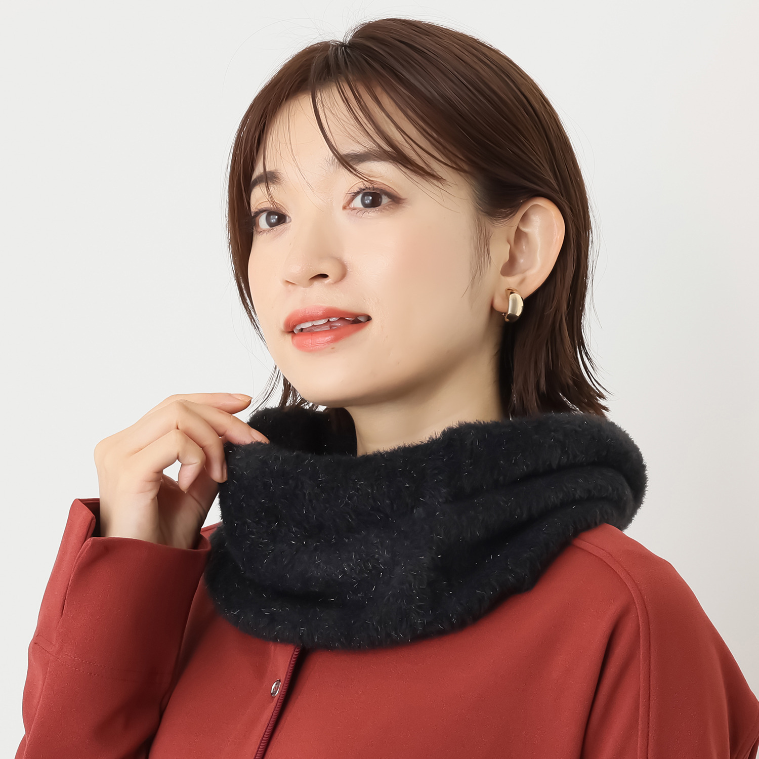 フーア ブリリアントラメ ニットスヌード