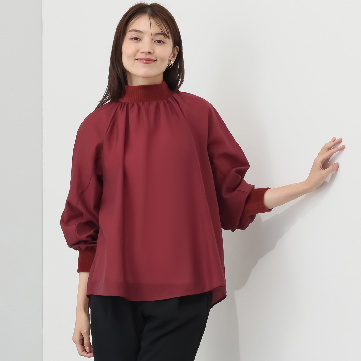 エアリーフェアリー 秋を感じる シアー オーバーブラウス