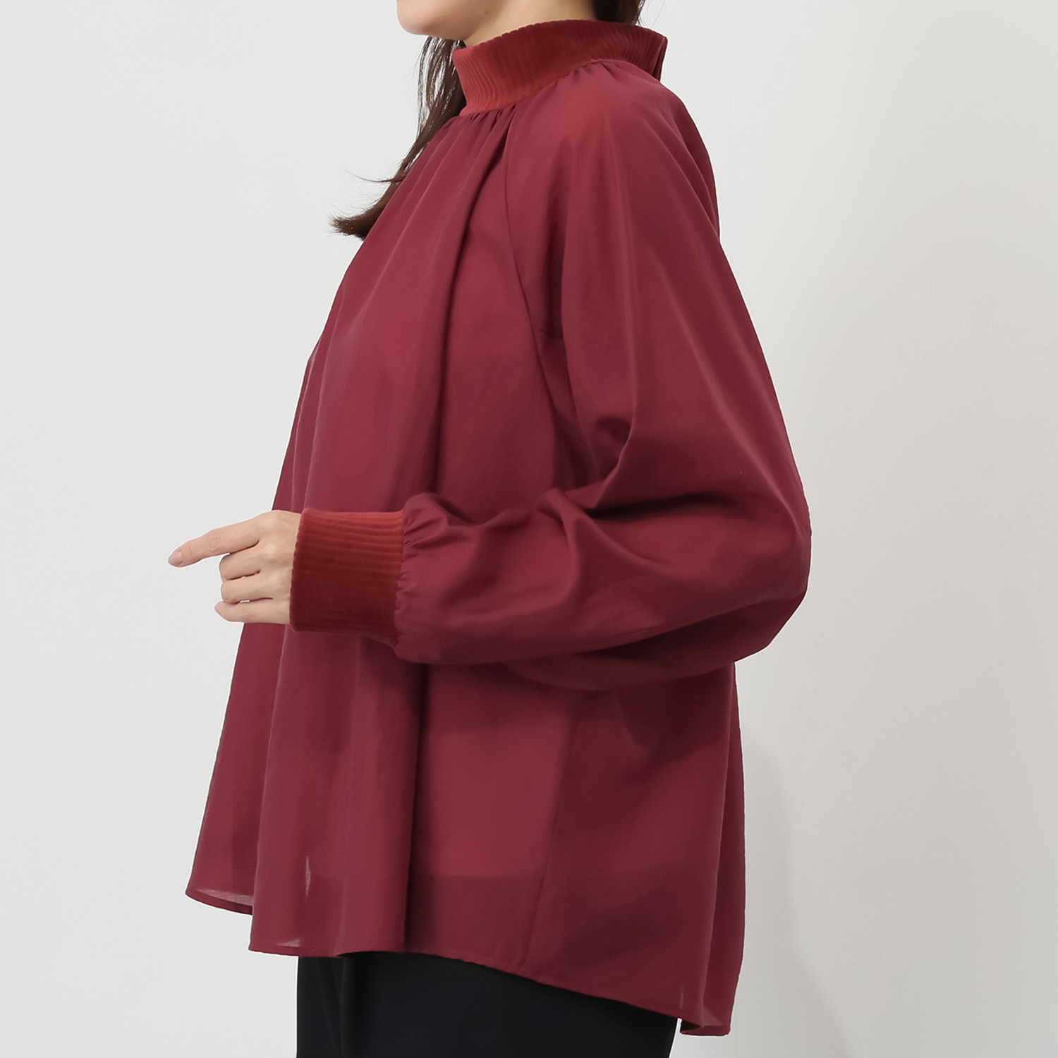 エアリーフェアリー 秋を感じる シアー オーバーブラウス