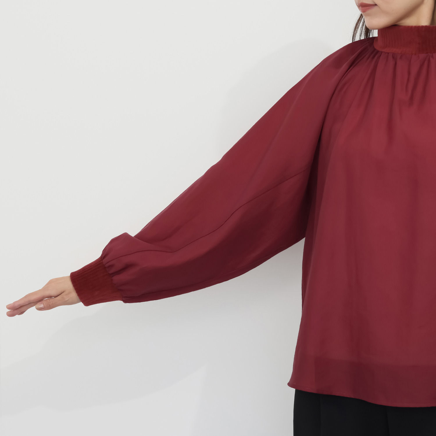 エアリーフェアリー 秋を感じる シアー オーバーブラウス