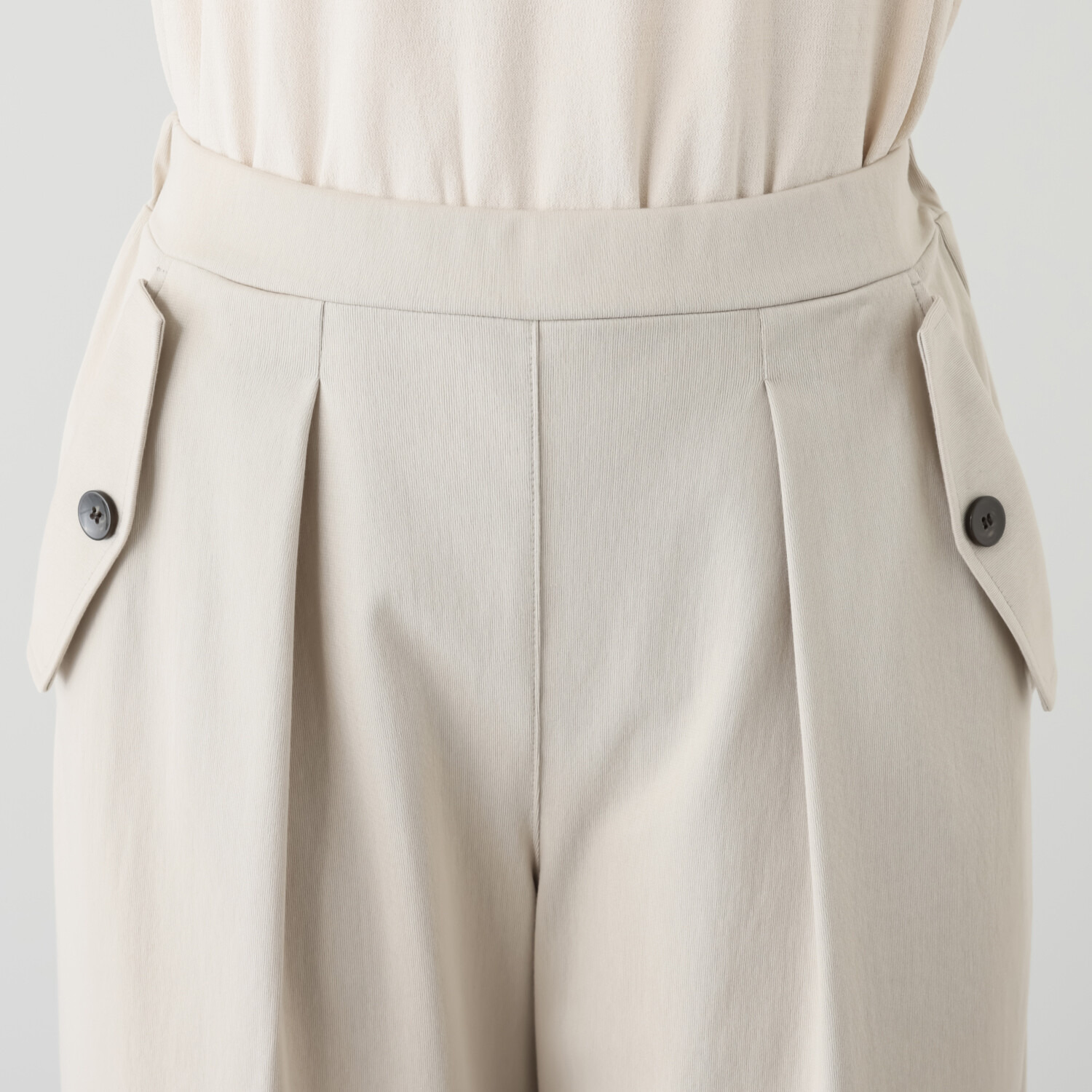 アンダモン ＵＶカット・接触冷感 綿１００％　トリコット編 マキシワイドパンツ