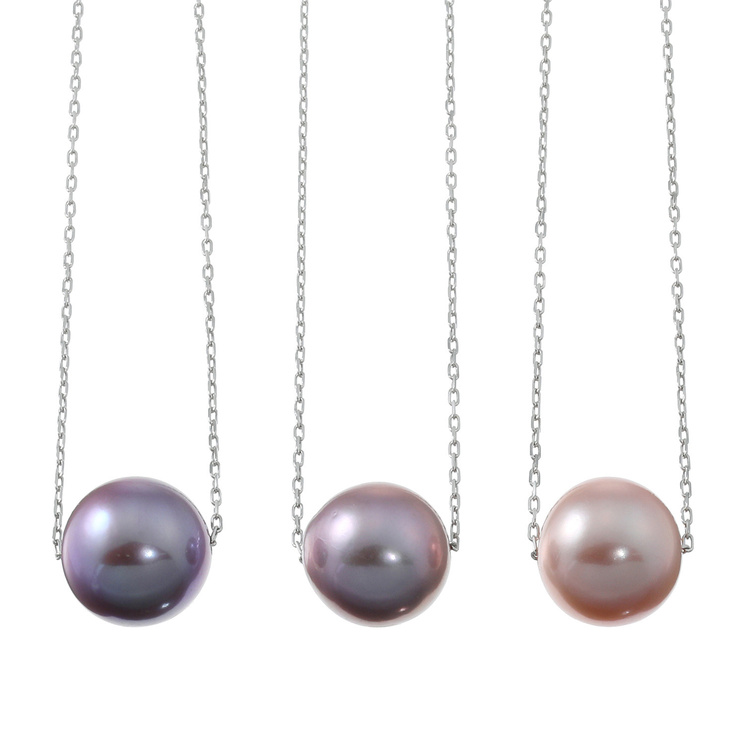 ペレフェリーク シルバー １１ｍｍＵＰ ブロッサムカラー 淡水パール スライド ピンスルーペンダント