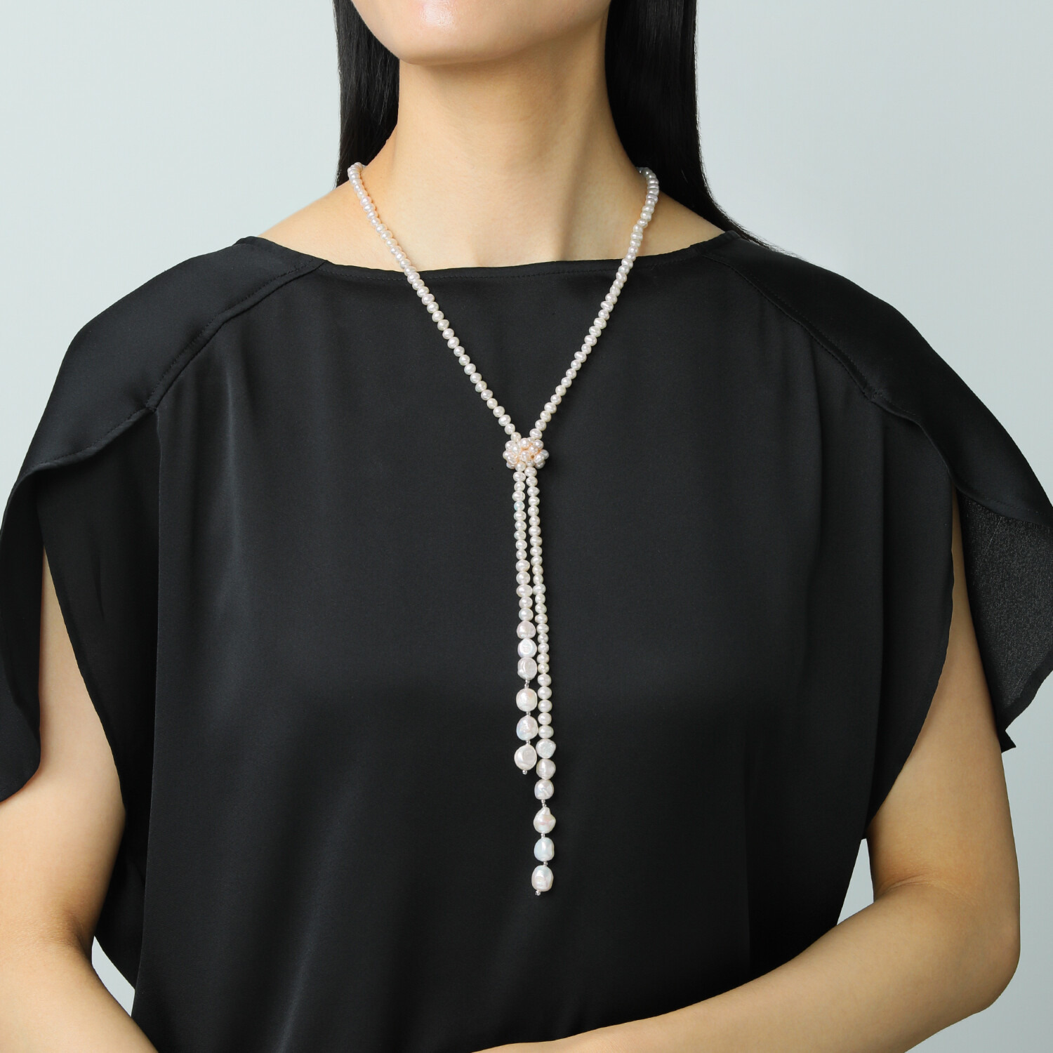 ペレフェリーク 淡水パール アレンジが楽しめる ロングラリエット