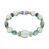 マイクローバー ミックスカラー フローライト イラスティック ブレスレット