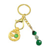 マイクローバー グリーンカルセドニー＆ ジェイダイト 黄金龍チャーム