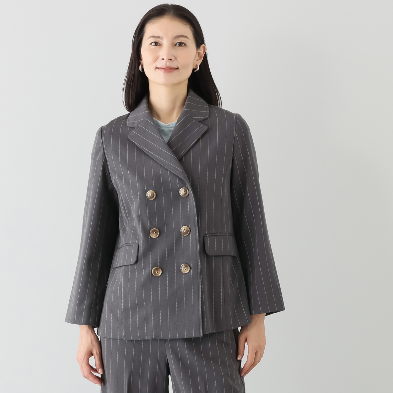 エムジェイアール　バイ マチコ　ジント　ロンドン オリジナルパターン ブリティッシュテイスト ダブルジャケット